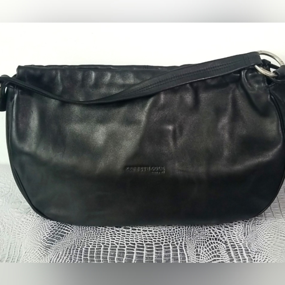 Kenneth Cole Black Leather Shoulder Bag